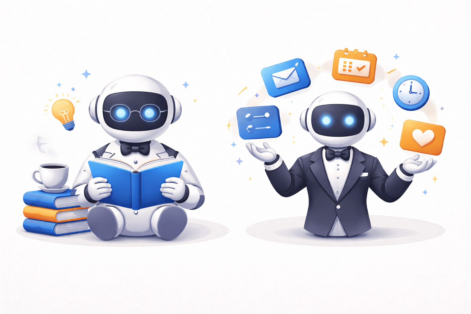ChatGPTとAIエージェントの違いを示す概念図