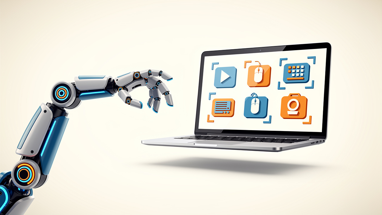 ClaudeのComputer Use機能がPCの画面を直接操作する概念図