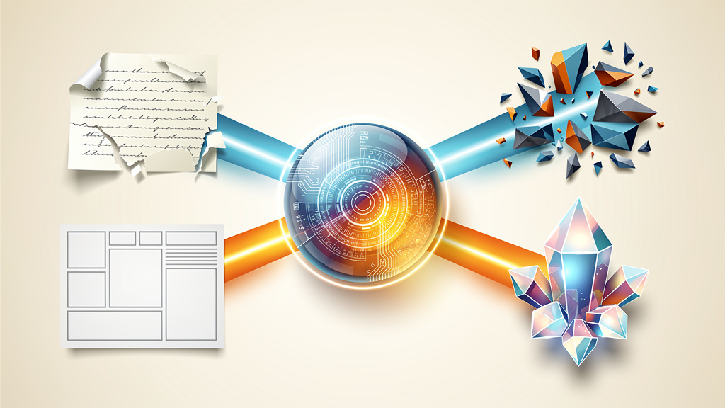 プロンプトの良し悪しで出力が変わる仕組みを表す概念図