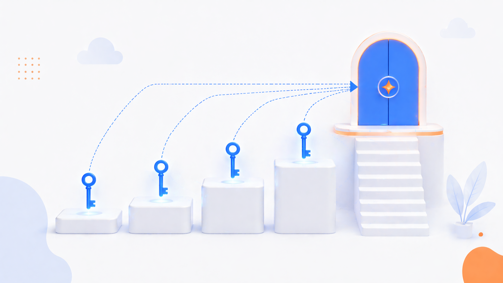 サブスク料金プランと無料利用枠を象徴する視覚的メタファー